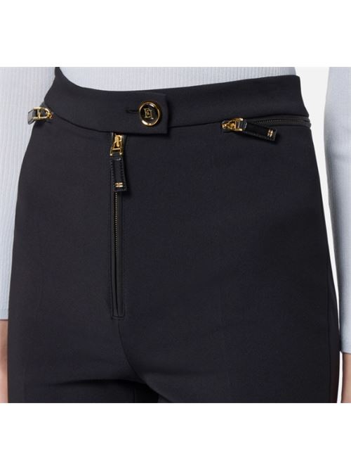 DOUBLE CREPE TROUSERS ELISABETTA FRANCHI | PA10856E2110 Nero